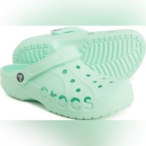 teal crocs!